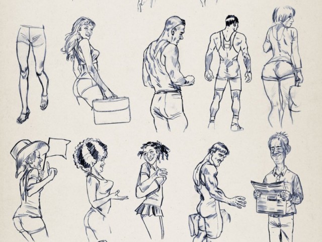 Initial Character Sketches. TFL. Olympics, London 2012
