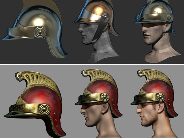 Imperial Guard Cuirassier Helmet (WIP)