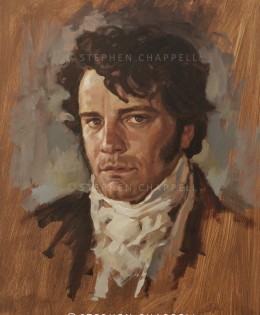 Mr Darcy Colin Firth portrait in oils